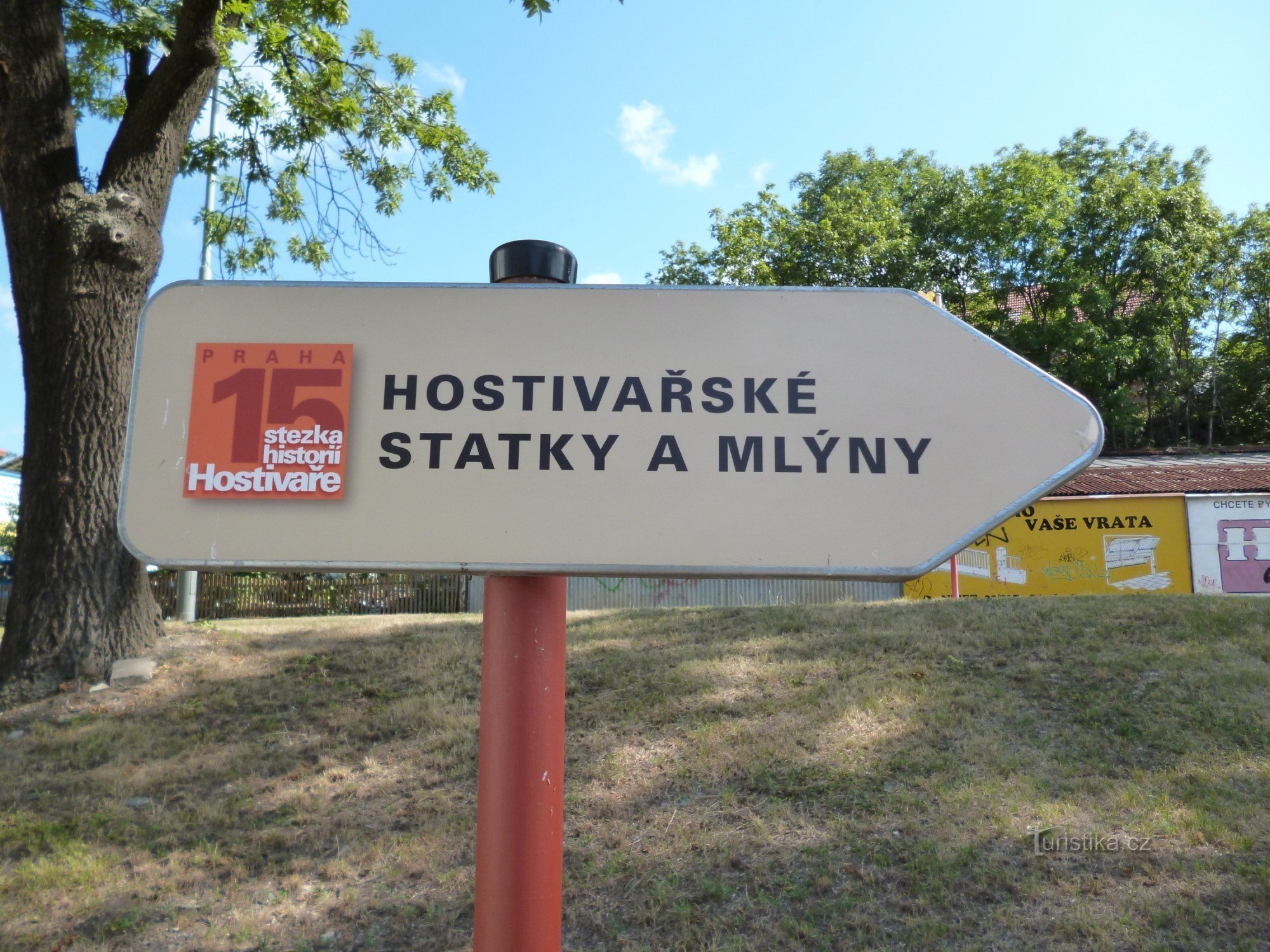 Signs Hostivařské estates and mills