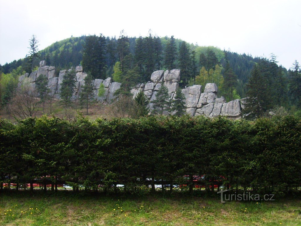 Gesamtansicht der Felsen