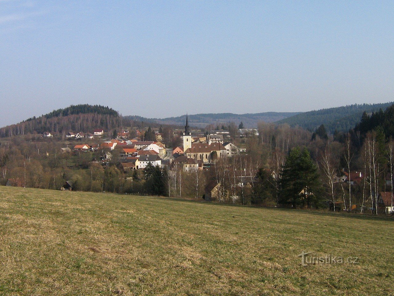 Splošni pogled na Rožmitál v Šumavi