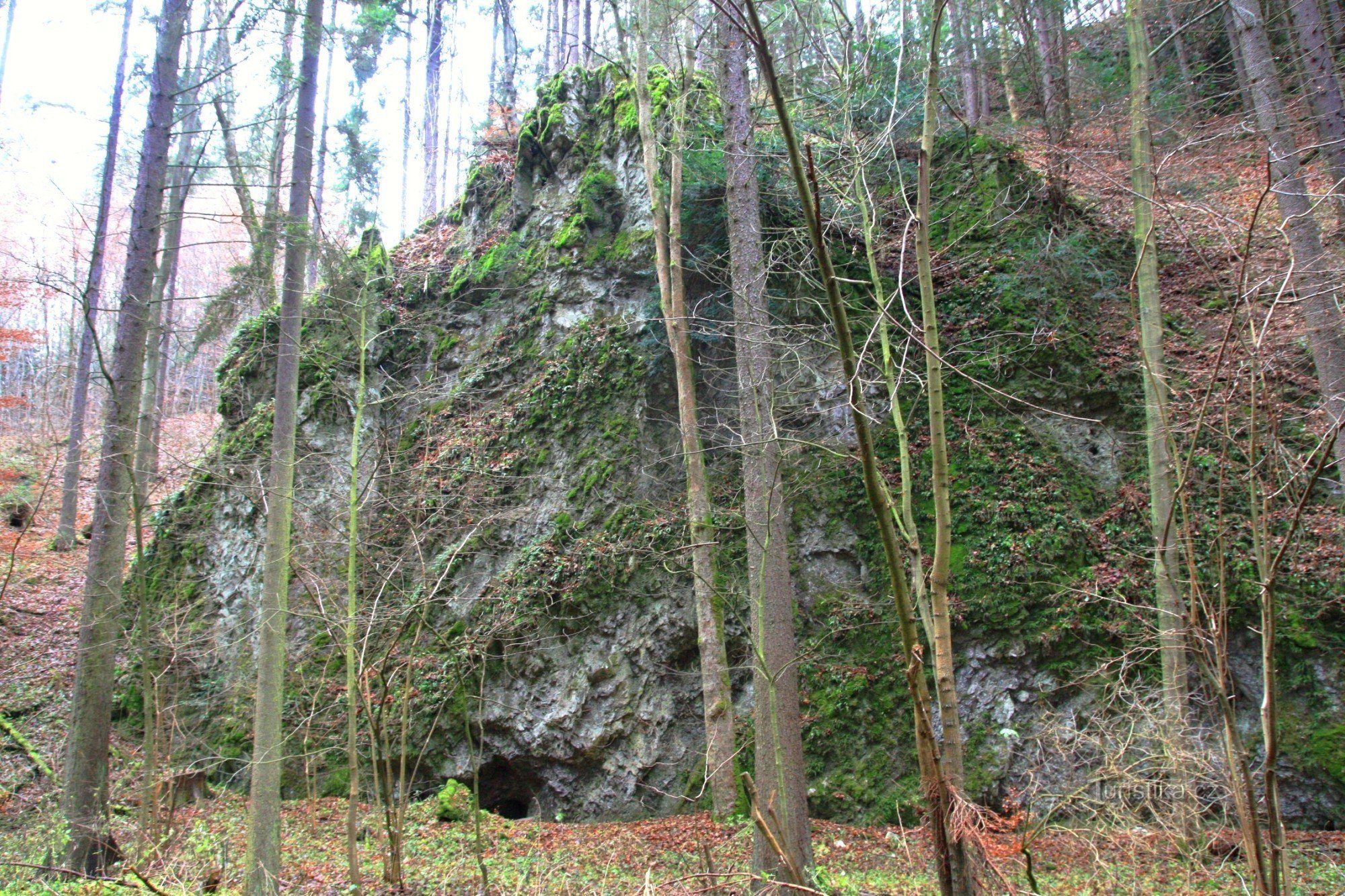 Widok ogólny na skałę Lucerka