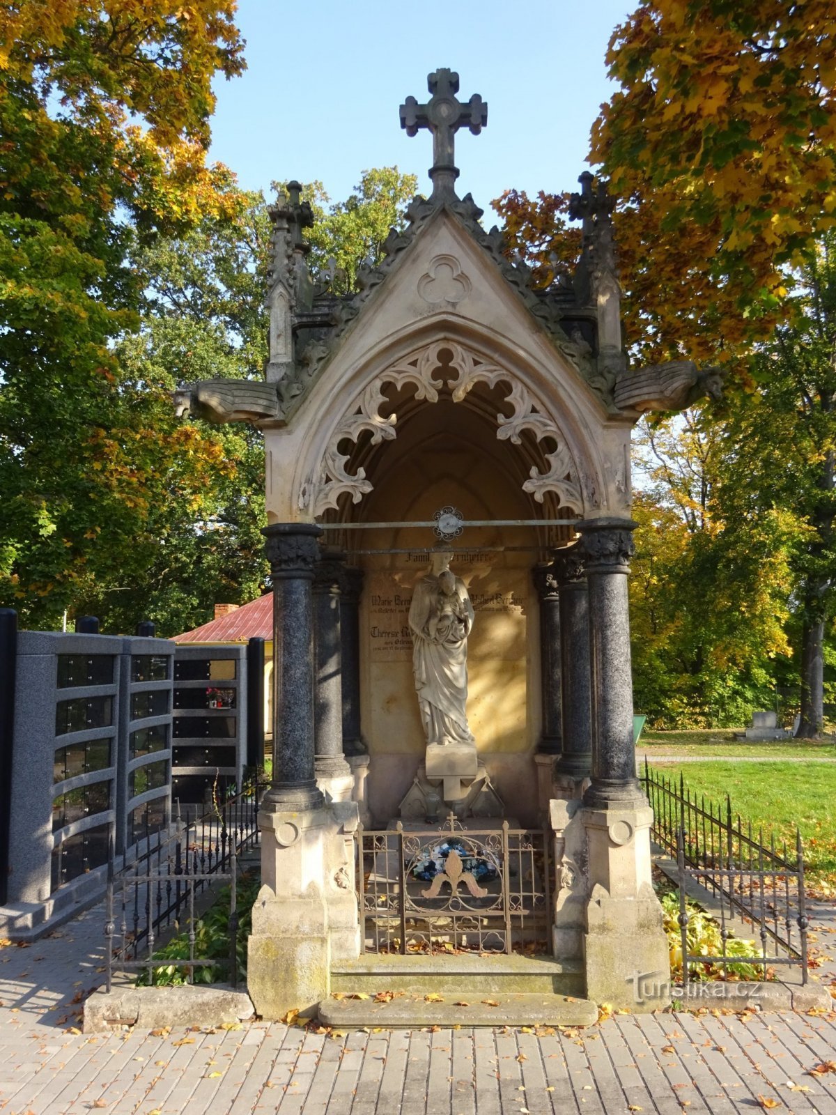 front view of the tomb