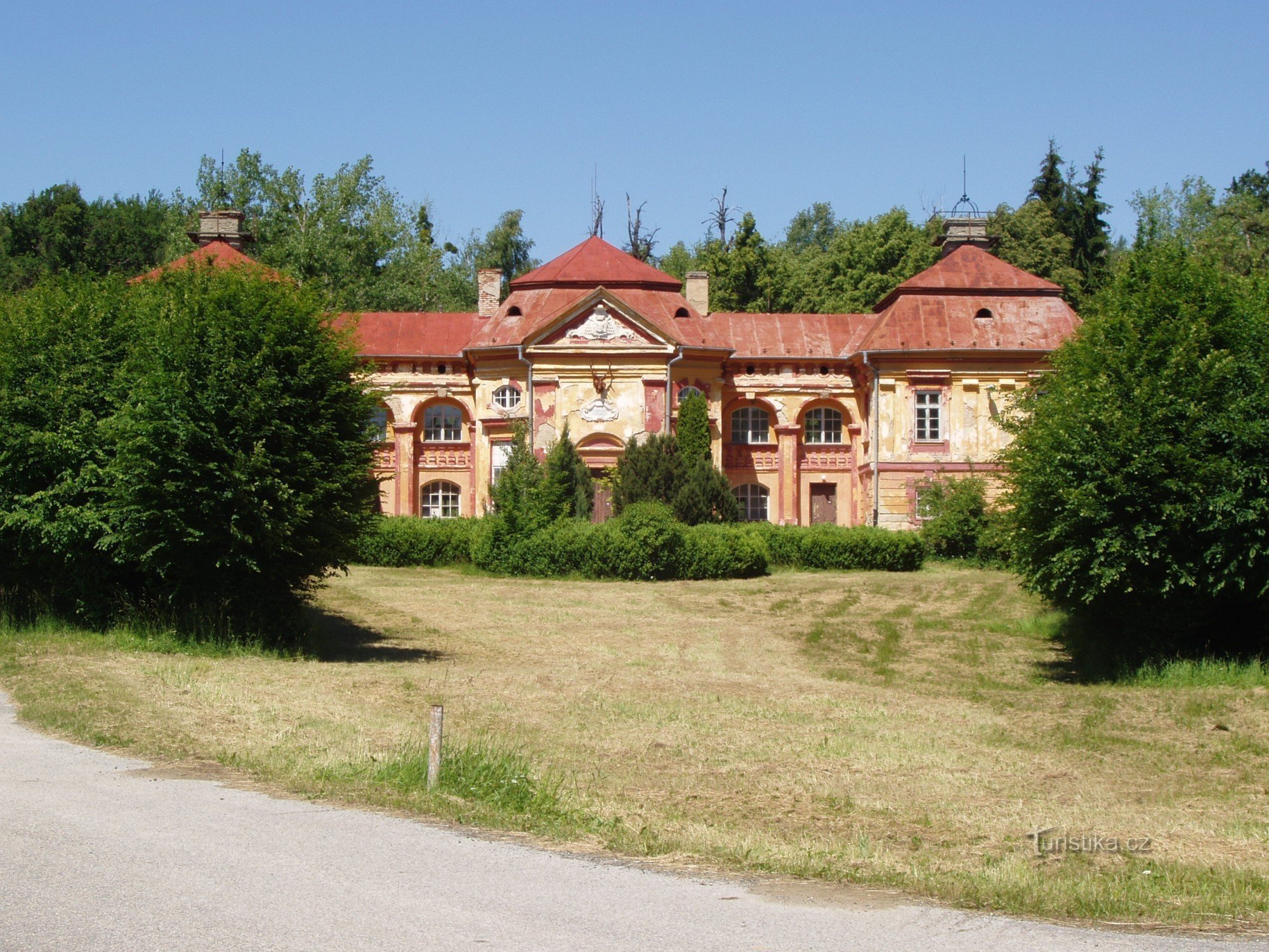 front view of the castle