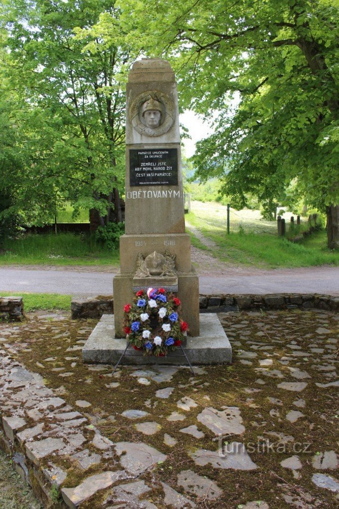 Front side of the monument