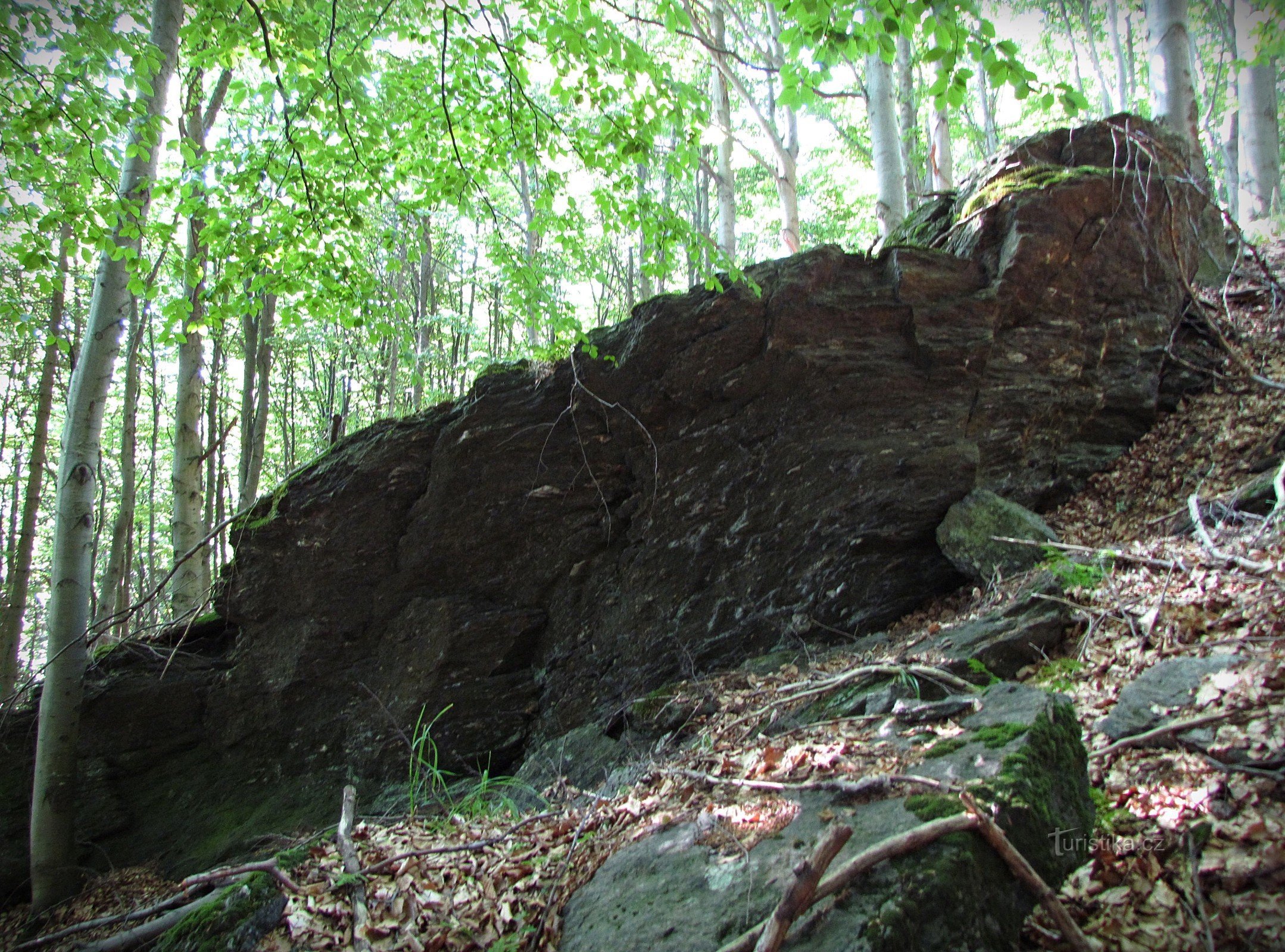 Černá straň - Rocky strip below the Pulpit