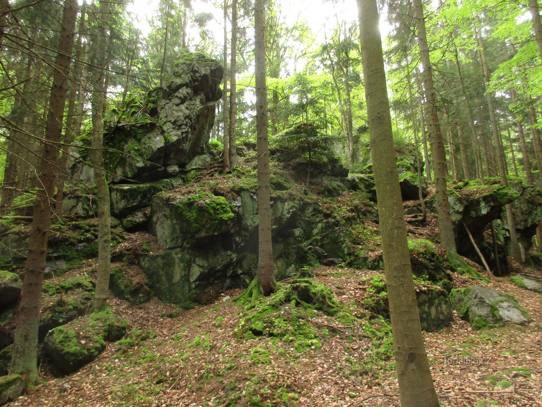 Teufelsspindel: Der Felsen unterhalb von Hengst