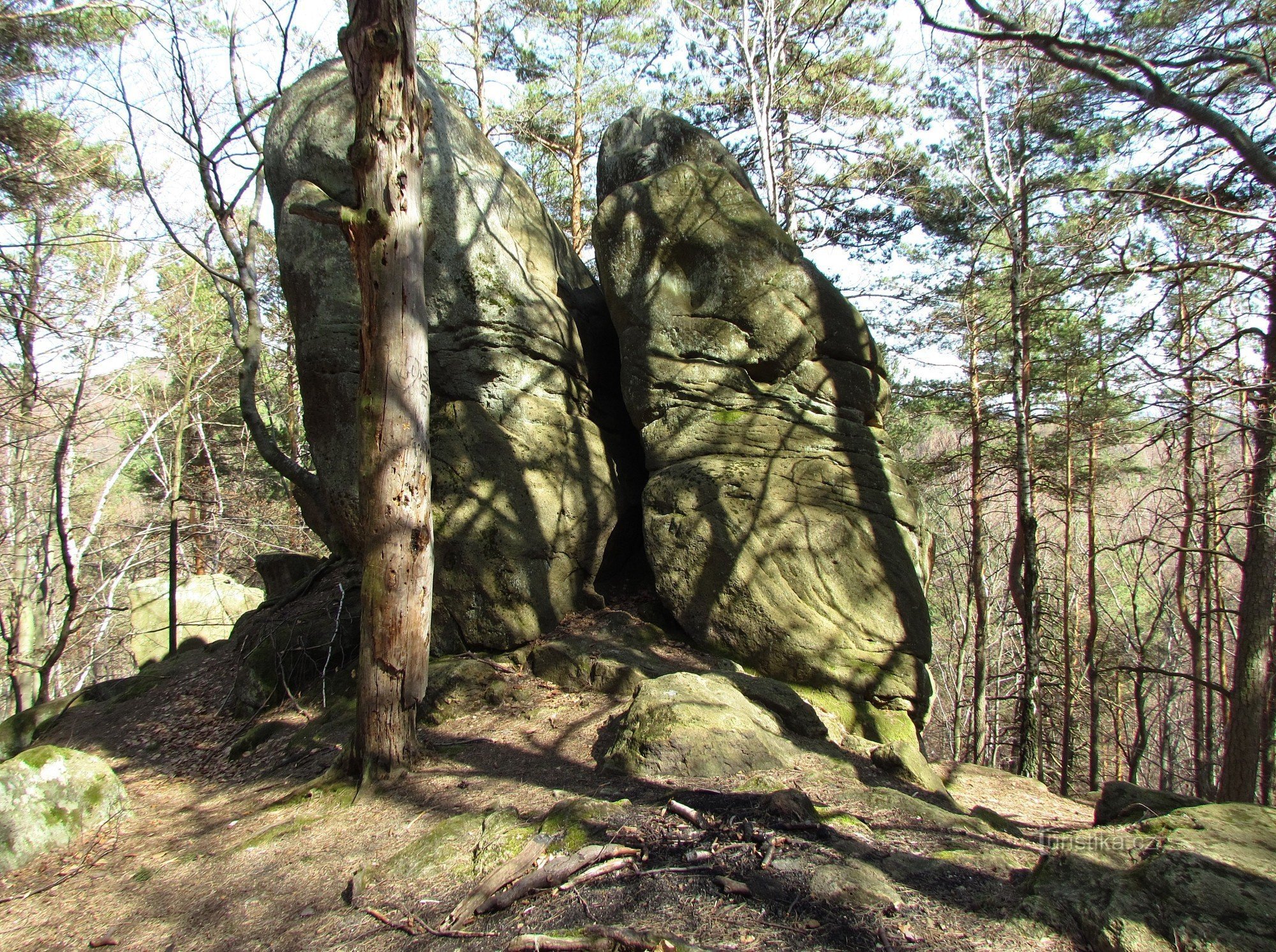 Djævelens klipper nær Fryšták