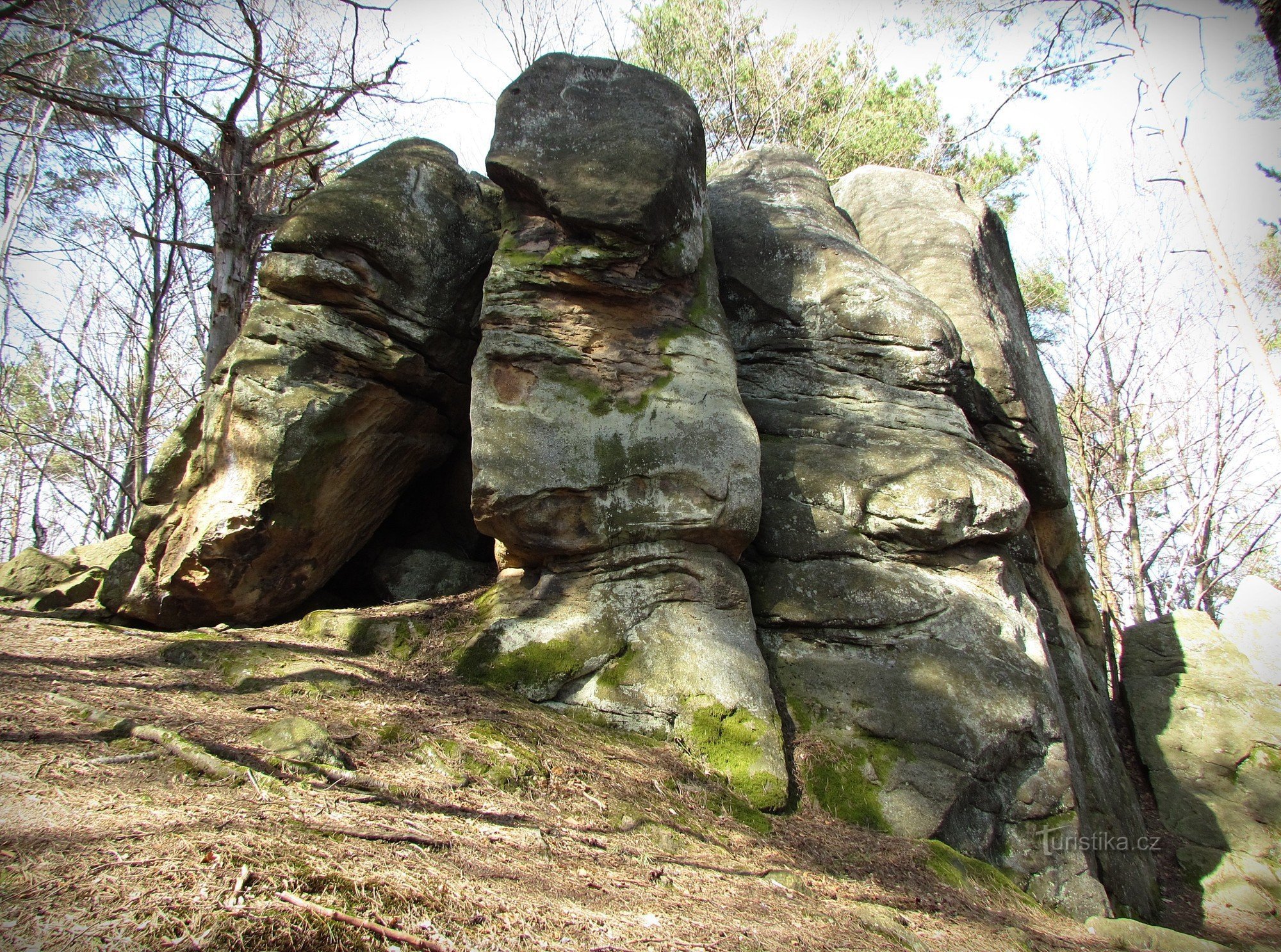 Djävulens klippor nära Fryšták