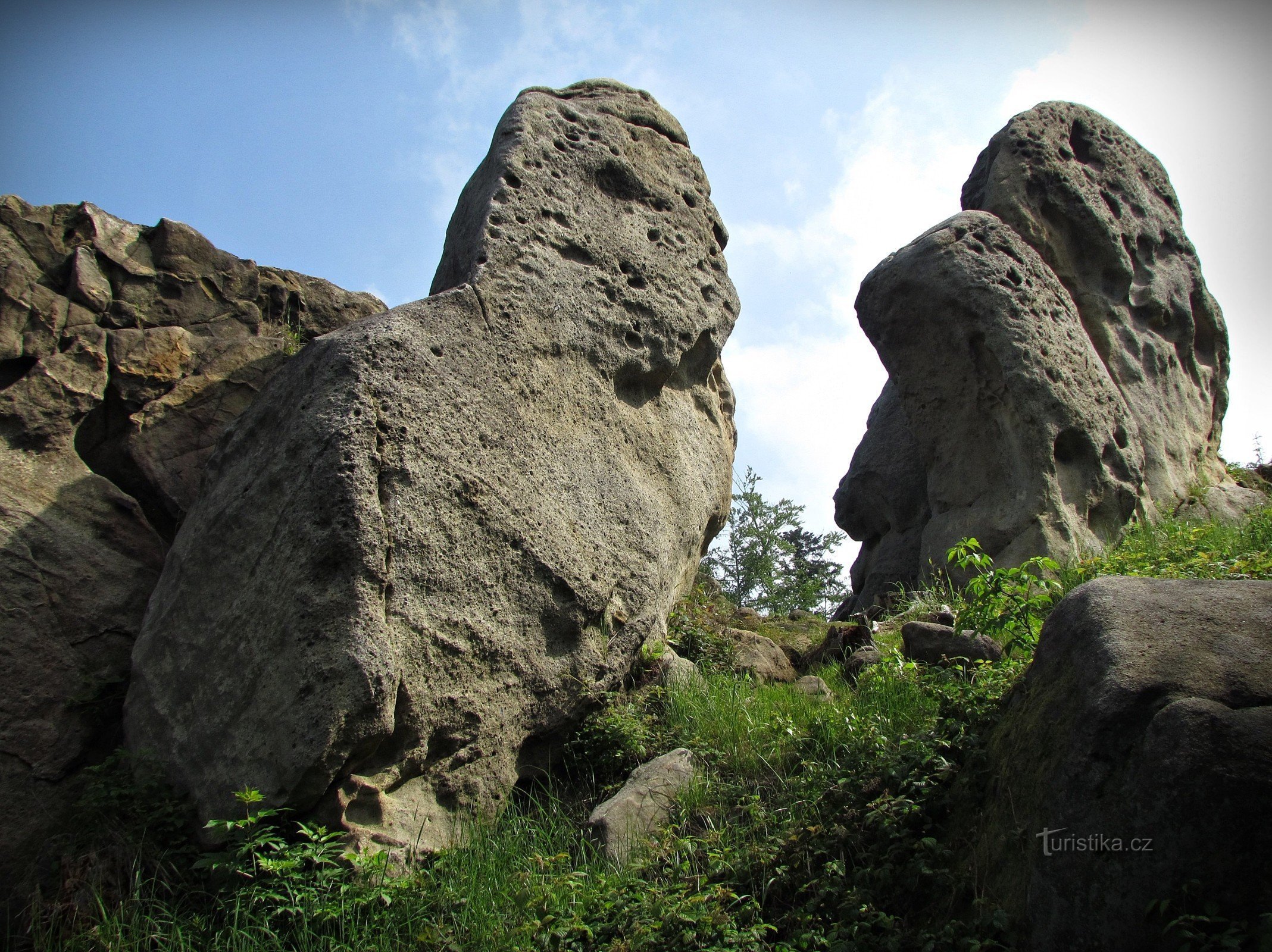 Djävulens klippor nära Hošťálková