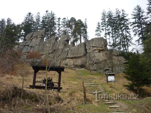 Les rochers du diable à Lideček