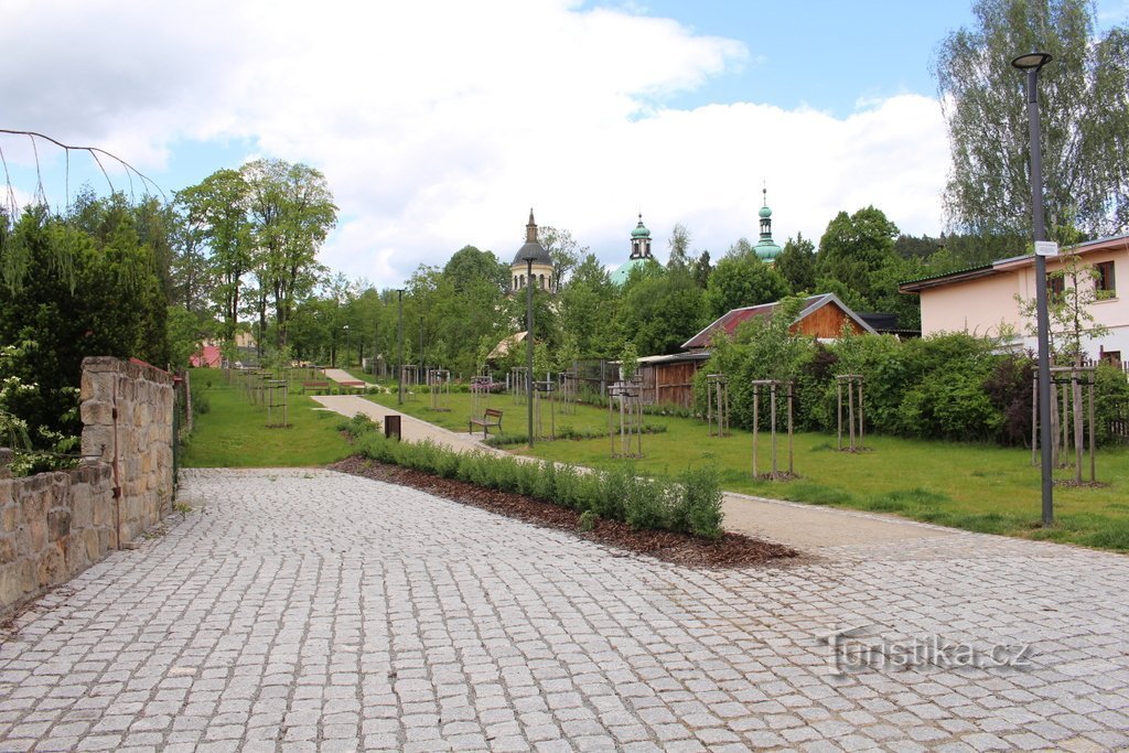 Česká Kamenice, městský park Franze Preidla