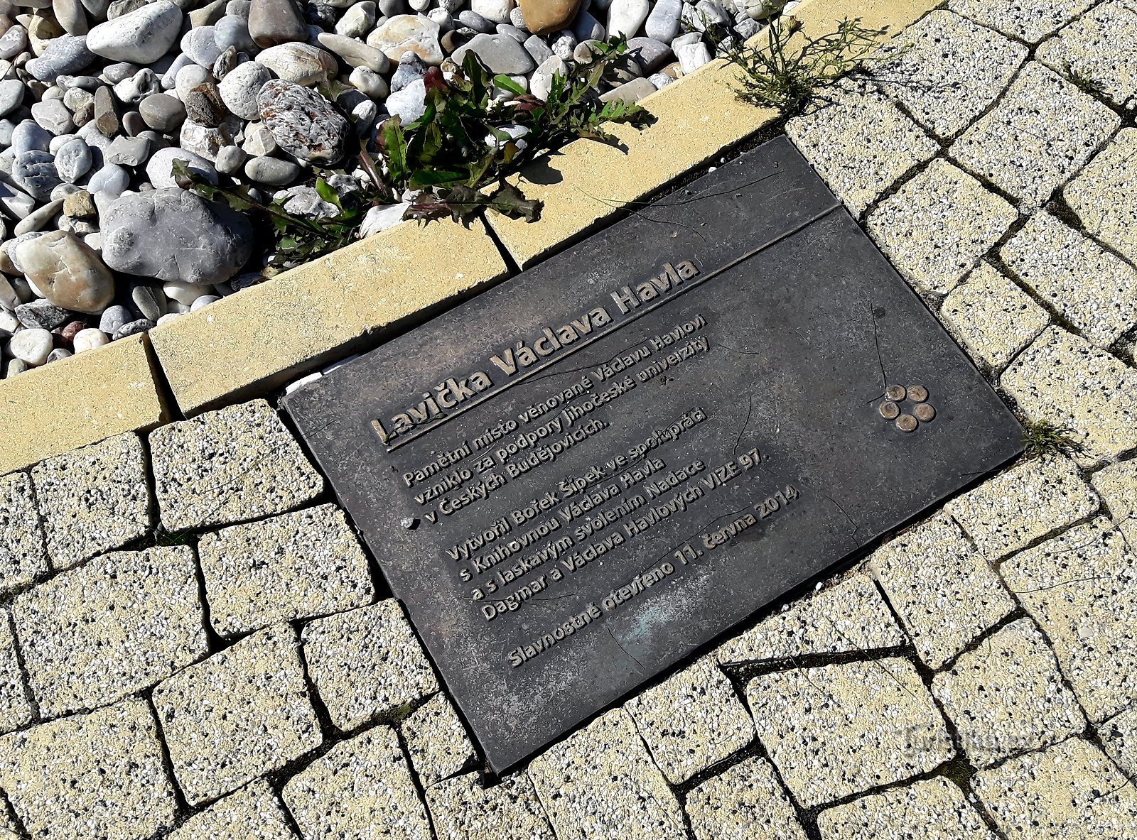 České Budějovice - Václav Havel's bench