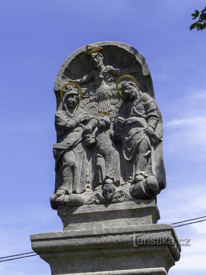 České Petrovice - Hellig Familie skulptur