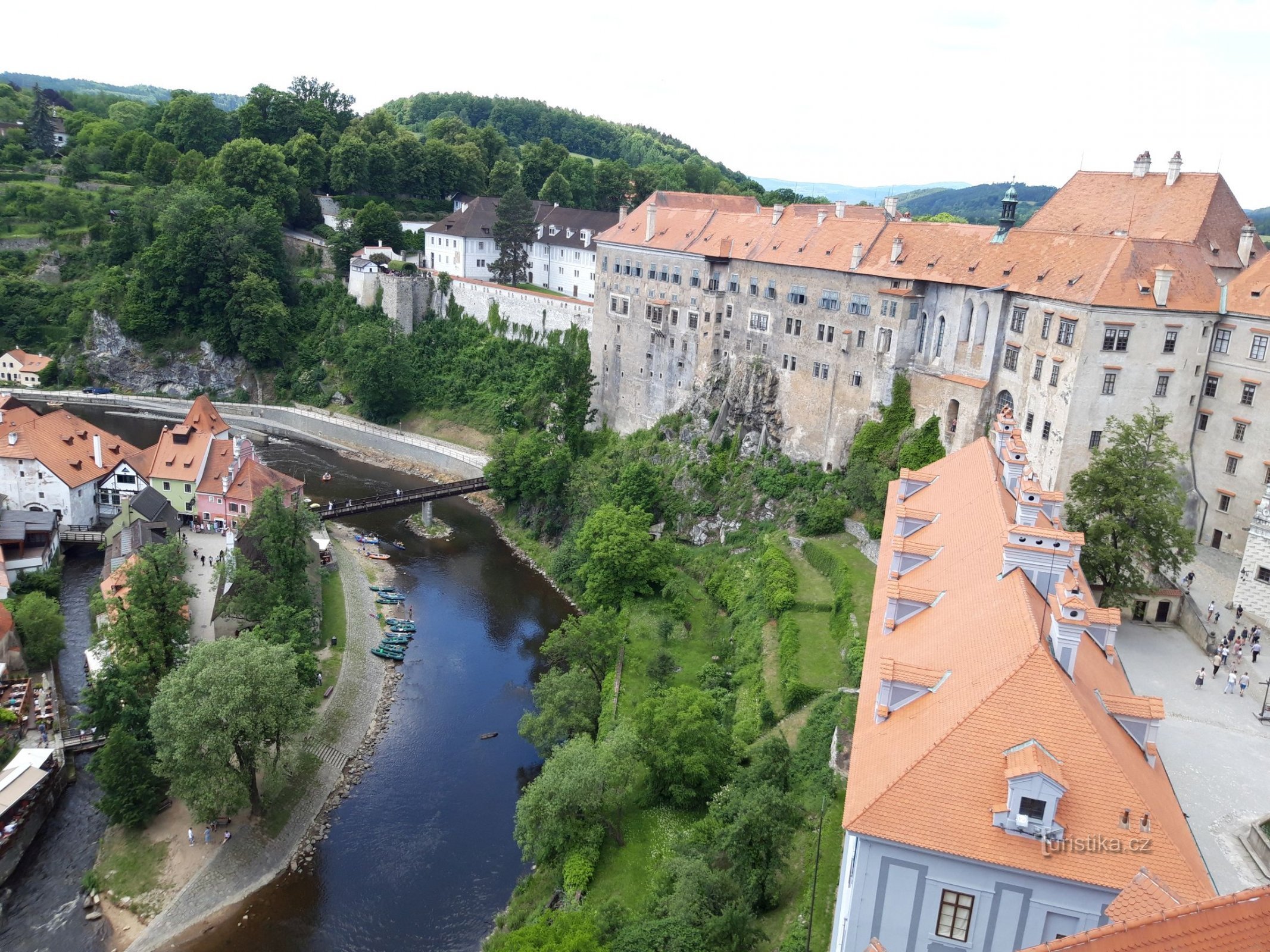 Český Krumlov și cel mai înalt turn dintre toate turnurile