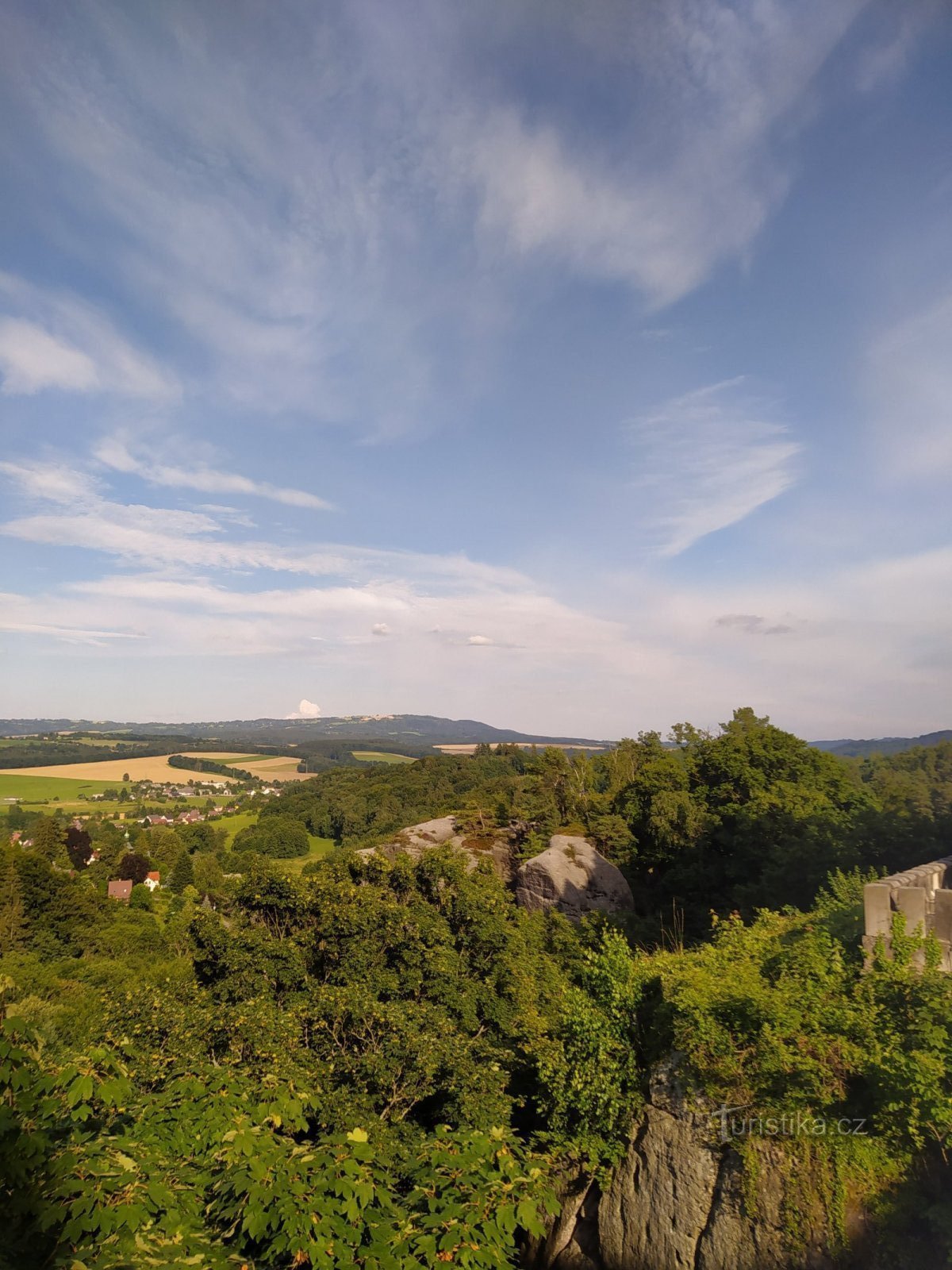 Bohemian Paradise - Hruboskalsko, utsikt från Hrubá Skála slott
