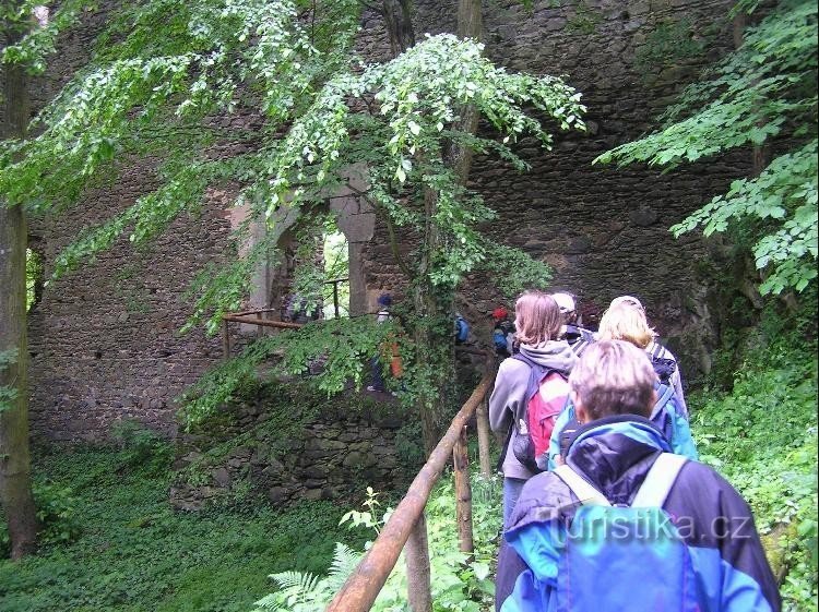 de weg naar het achterste kasteel