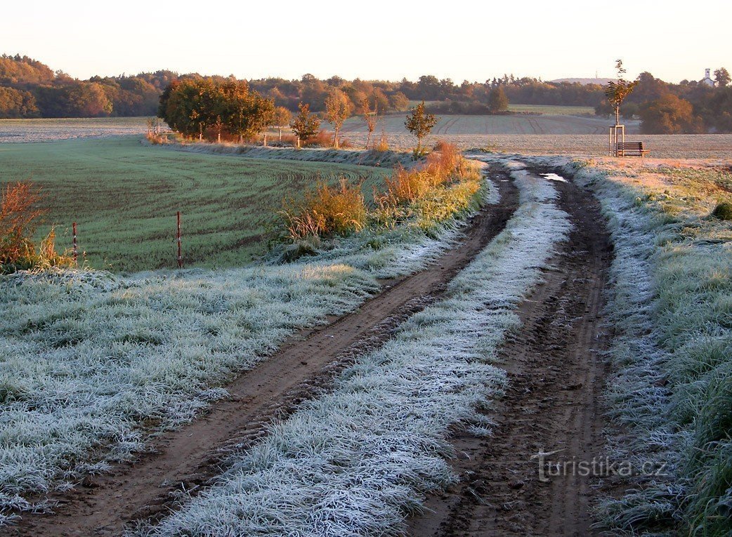 il viaggio sopra Mšen al mattino presto