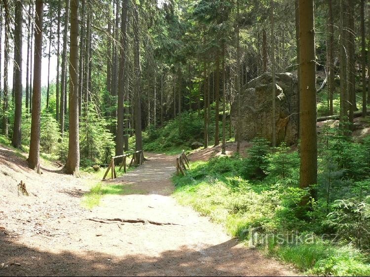 The road from the Na Tokání cottages