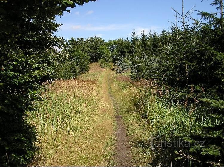 Route de Krátká : La route à une courte distance de Krátká vers Krátká - carrefour