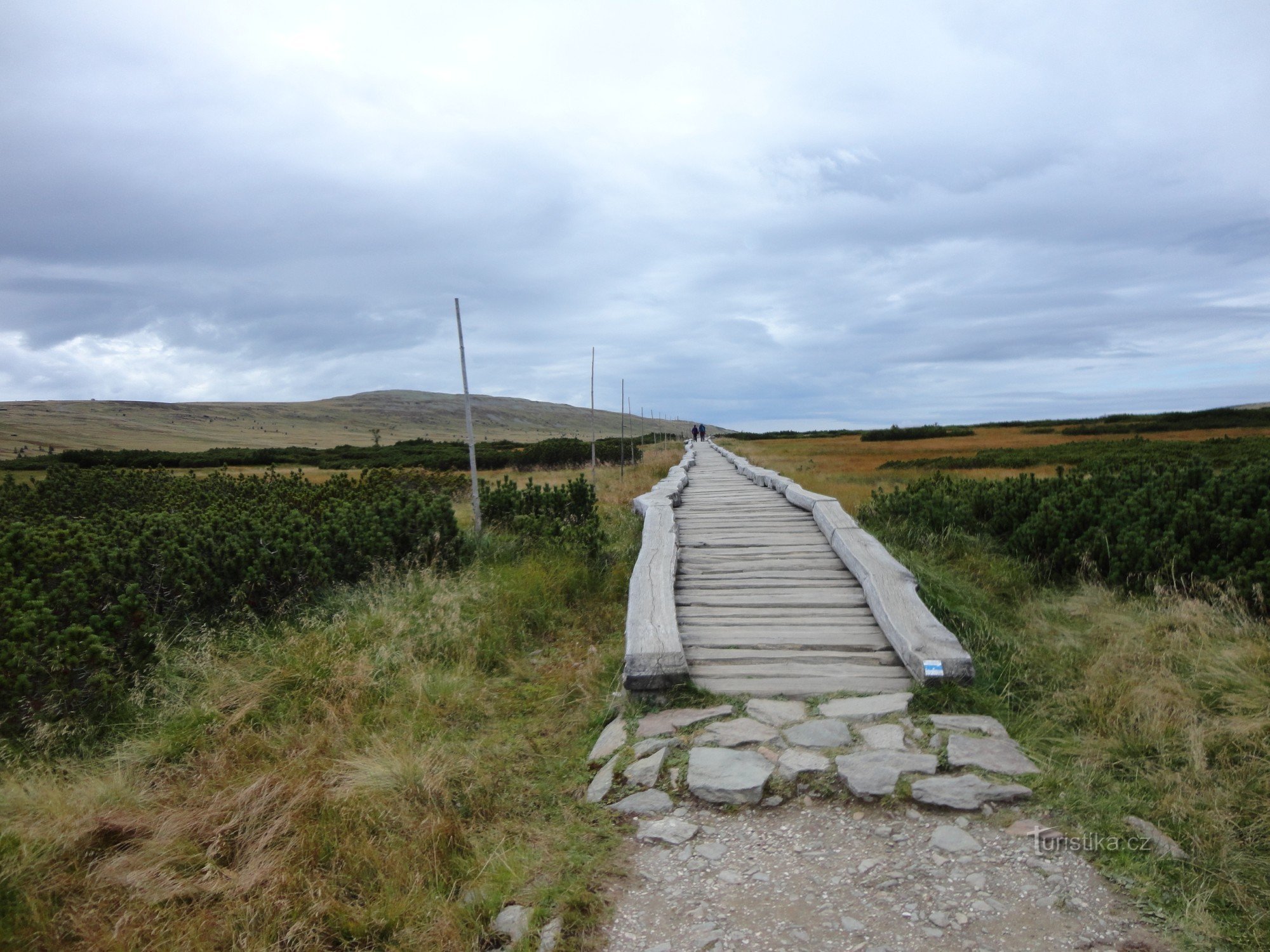 La route à travers la tourbière d'Úpské