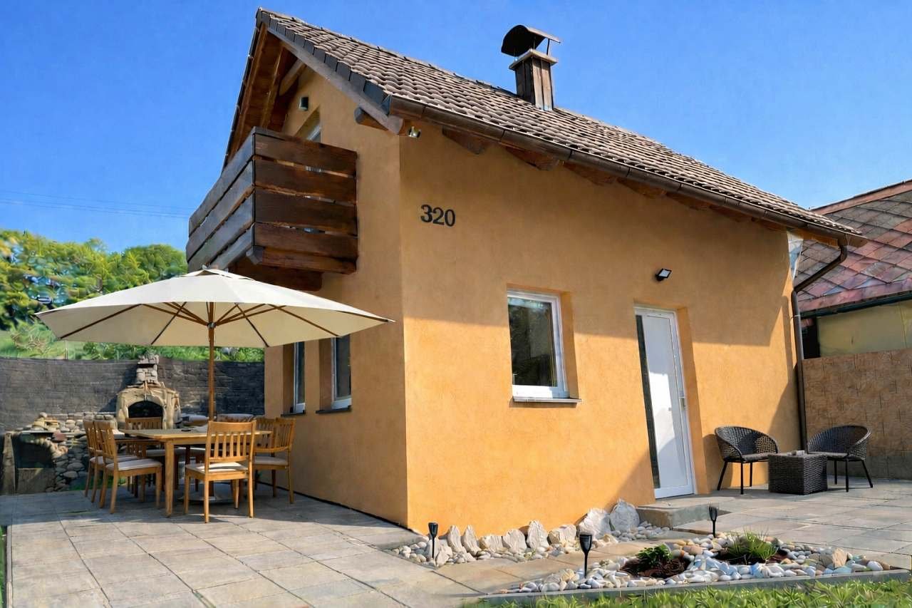 Chalet U Pstruha s venkovním posezením