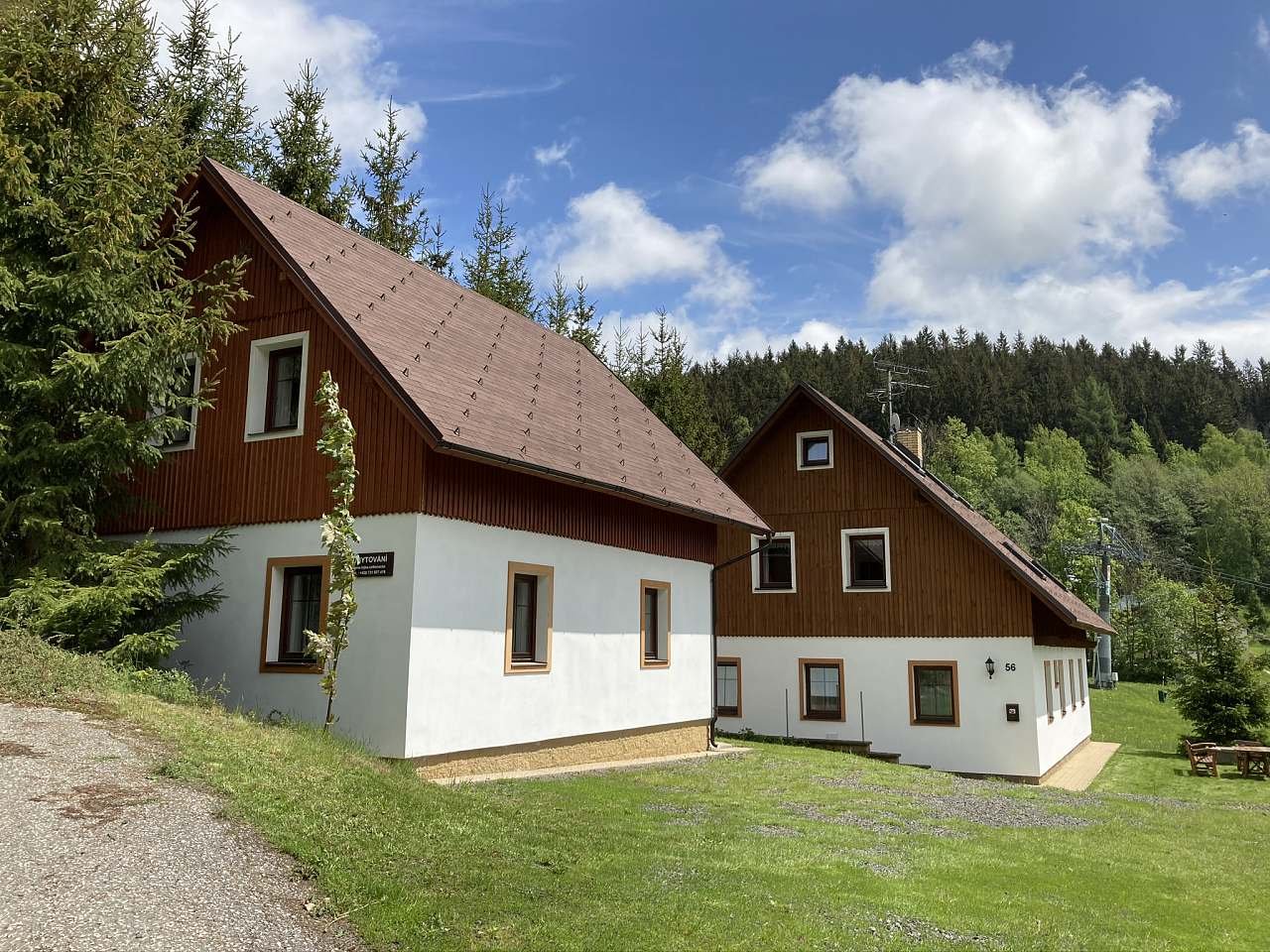 Cottage and apartments