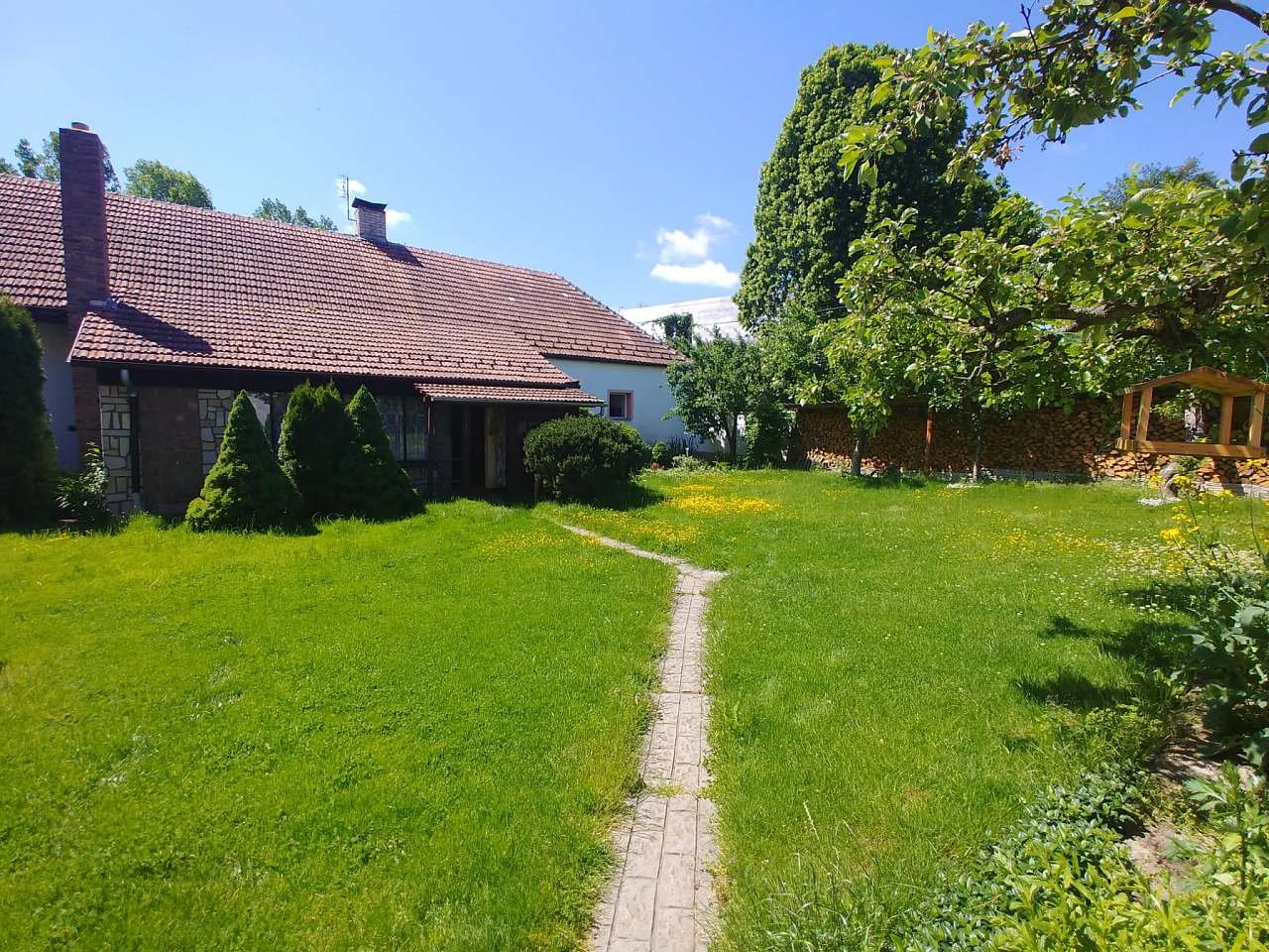Casa de campo en Dašov cerca de Třebíč - Vista desde el patio
