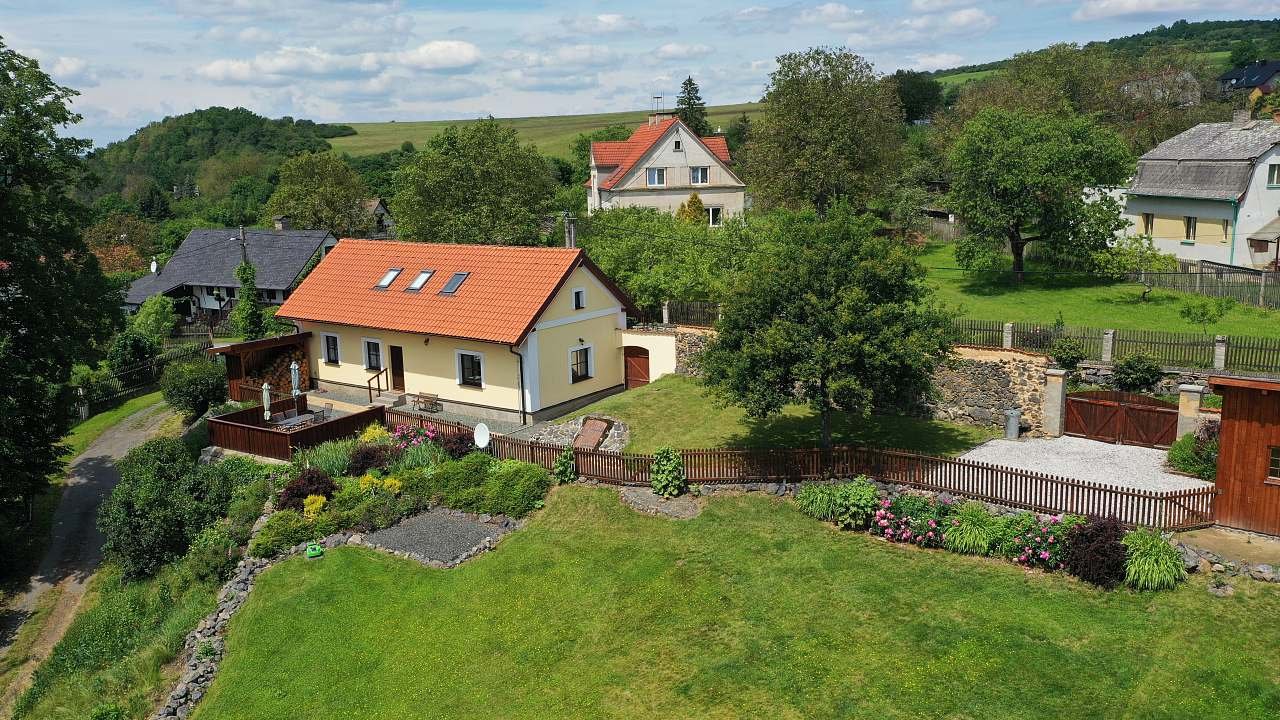 Aussicht auf die Hütte Novák