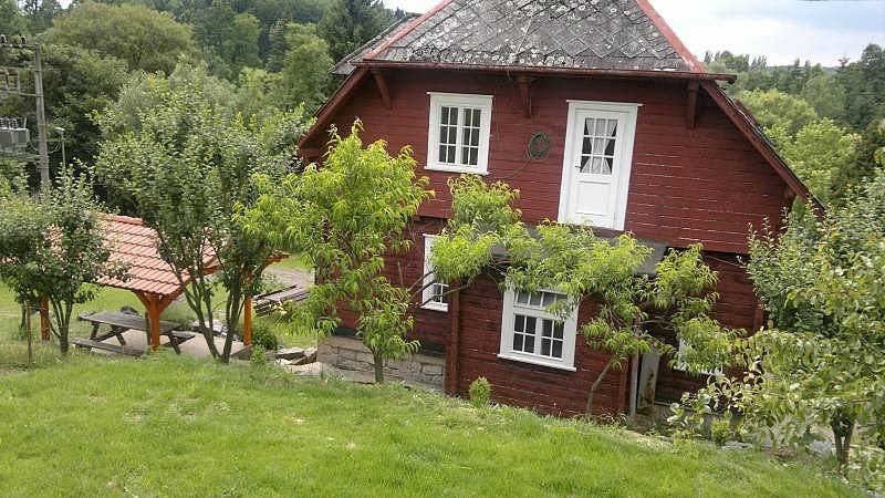 Widok domku od ogrodu