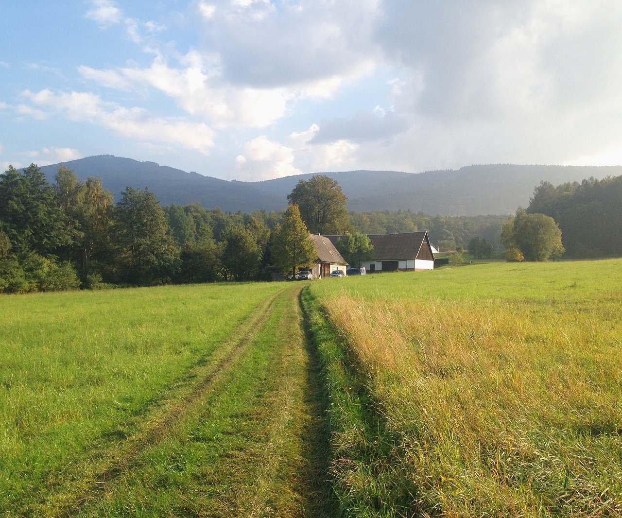 切尔纳沃达草地上的小屋步道