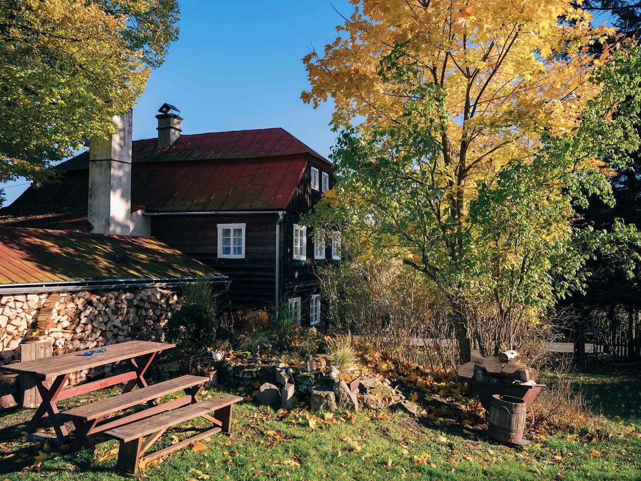 Cottage Šemík, uitzicht vanuit de tuin