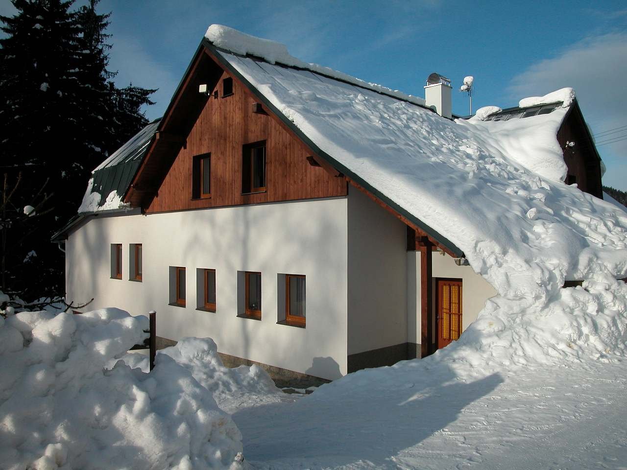 La cabaña de U Alenka en invierno