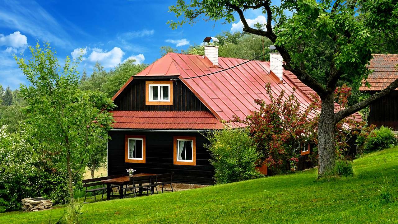 Ferienhaus in der Nähe von Procházké, Garten