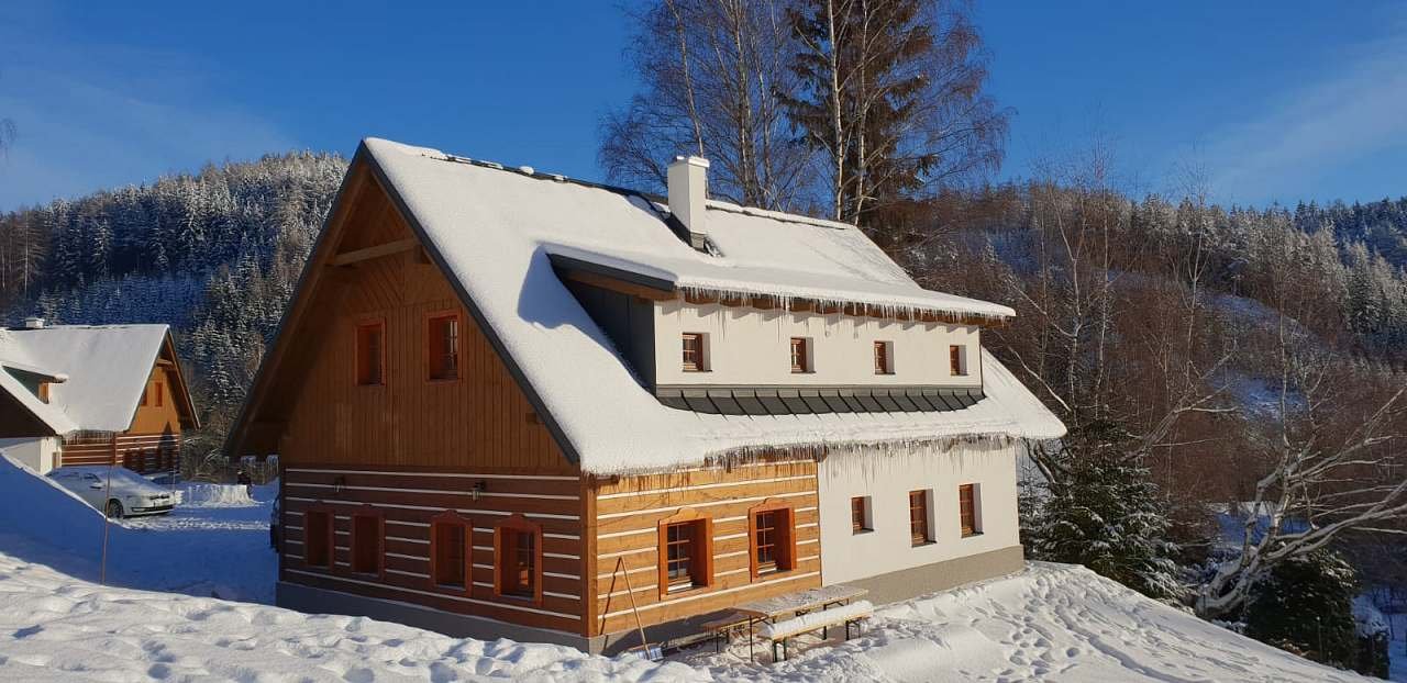 Stugor Bret Prkenný Důl på vintern