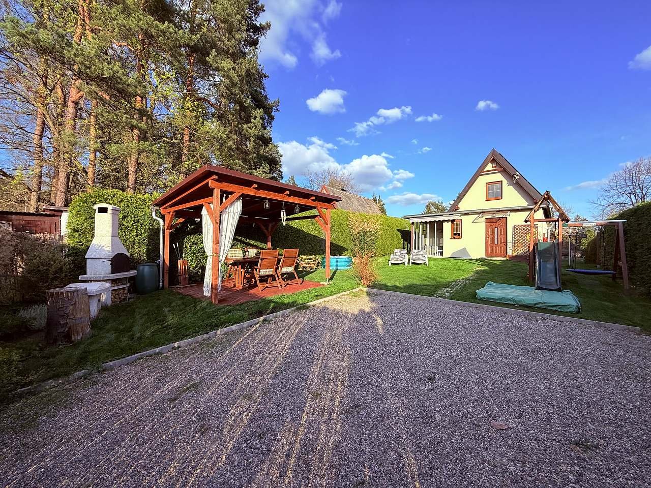Chata Čárlí, krb, solární sprcha,
