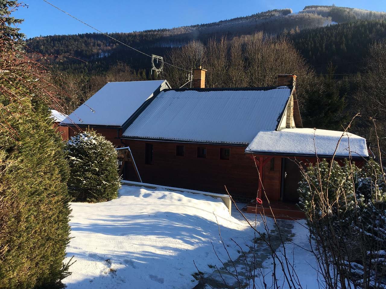 Hut K1 Kouty nad Desnou kilátás a bejárati kapuból