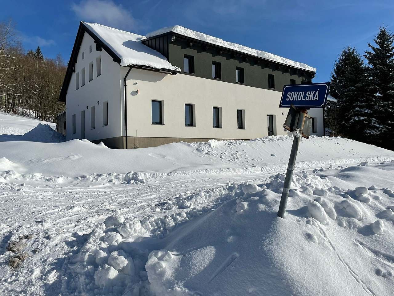 Chata Sokolská en invierno
