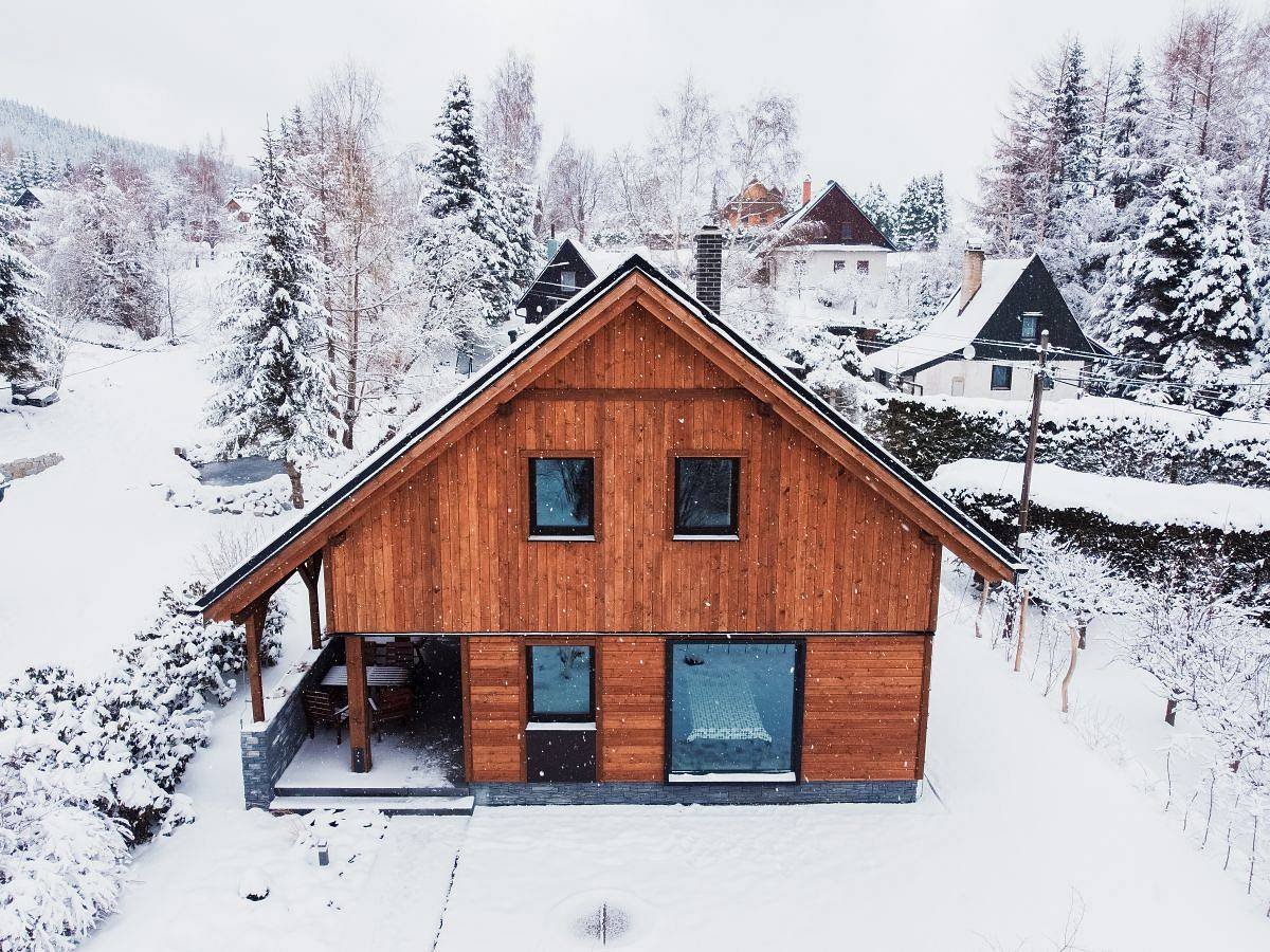 Cottage Točník in de winter