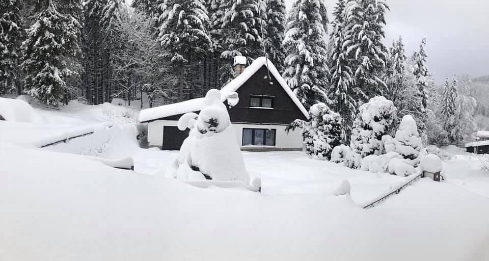 Cabaña U Špidlenů en invierno
