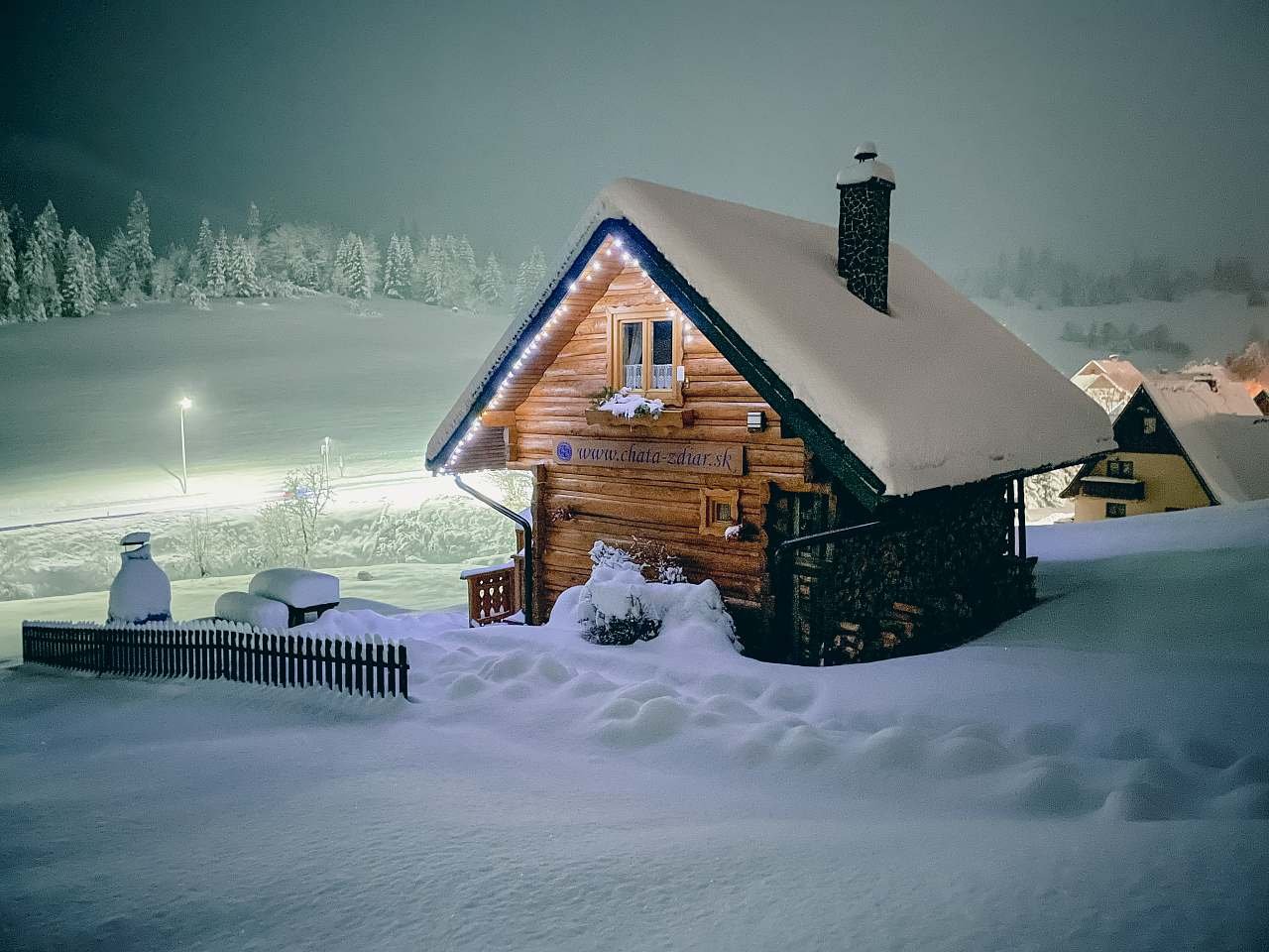 Chata v zime