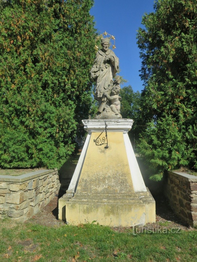Chelčice - statue of St. Jan Nepomucký