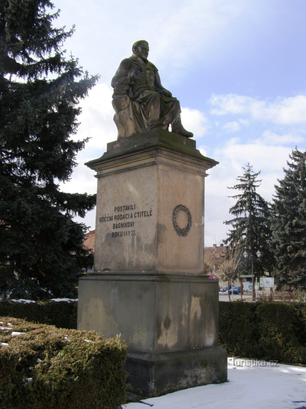 Chlumec nad Cidlinou - monument to Václav Kliment Klicpera