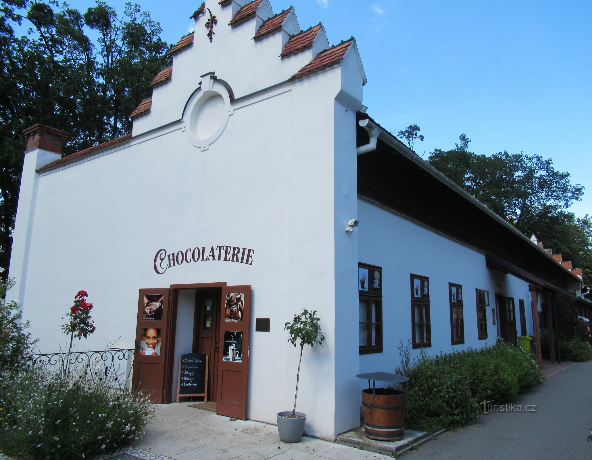 Chocolaterie - Chocoladewinkel in de gebouwen van ZOO Lešná in de buurt van Zlín