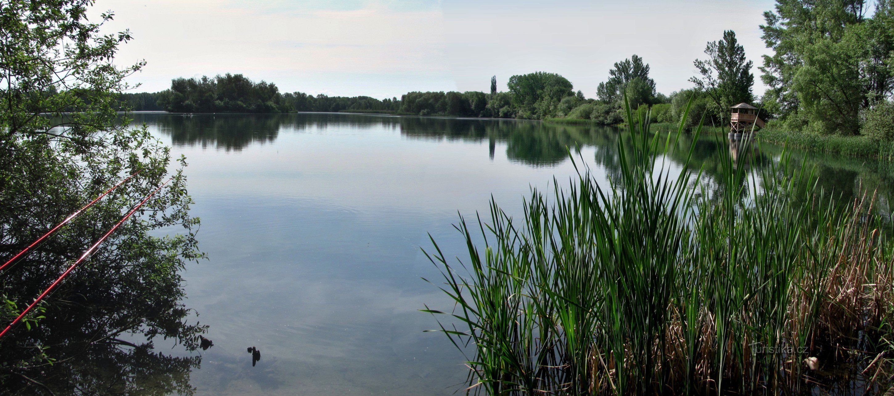 Chomoutov (Olomouc közelében) - madármegfigyelő a Chomoutov-tavon