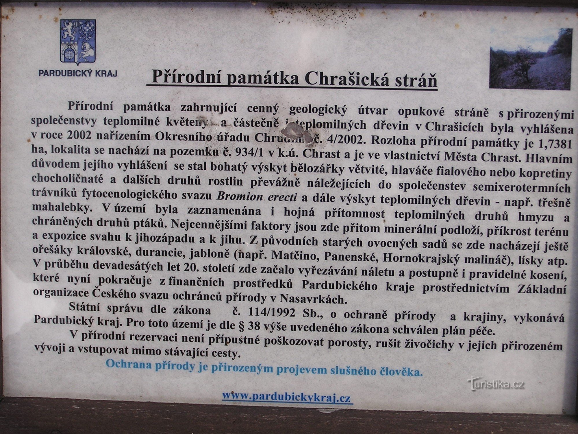 Chrast - monumento naturale Chrašická straň