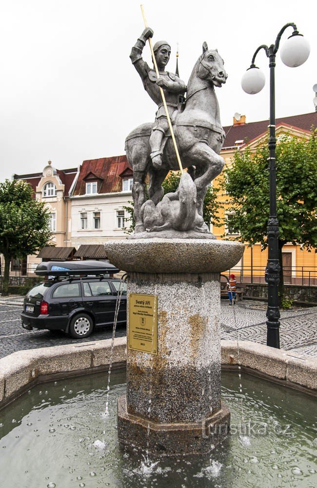 Chřibská - standbeeld van St. George