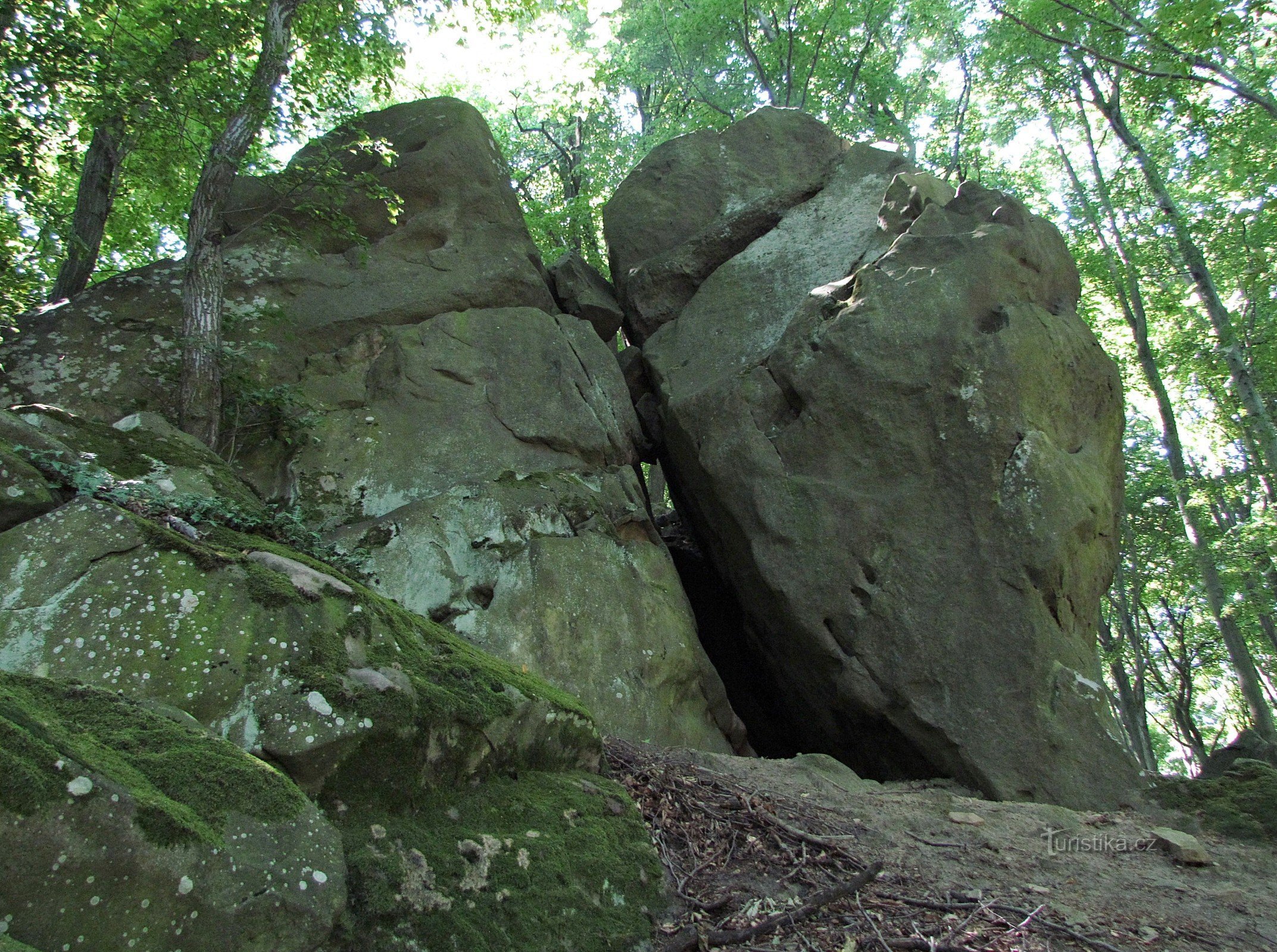 Chřiby - Split rock