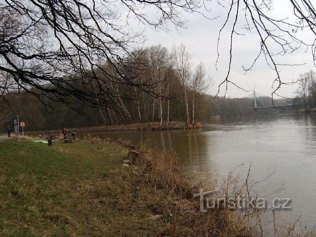 Cidlina aan de samenvloeiing met de Elbe