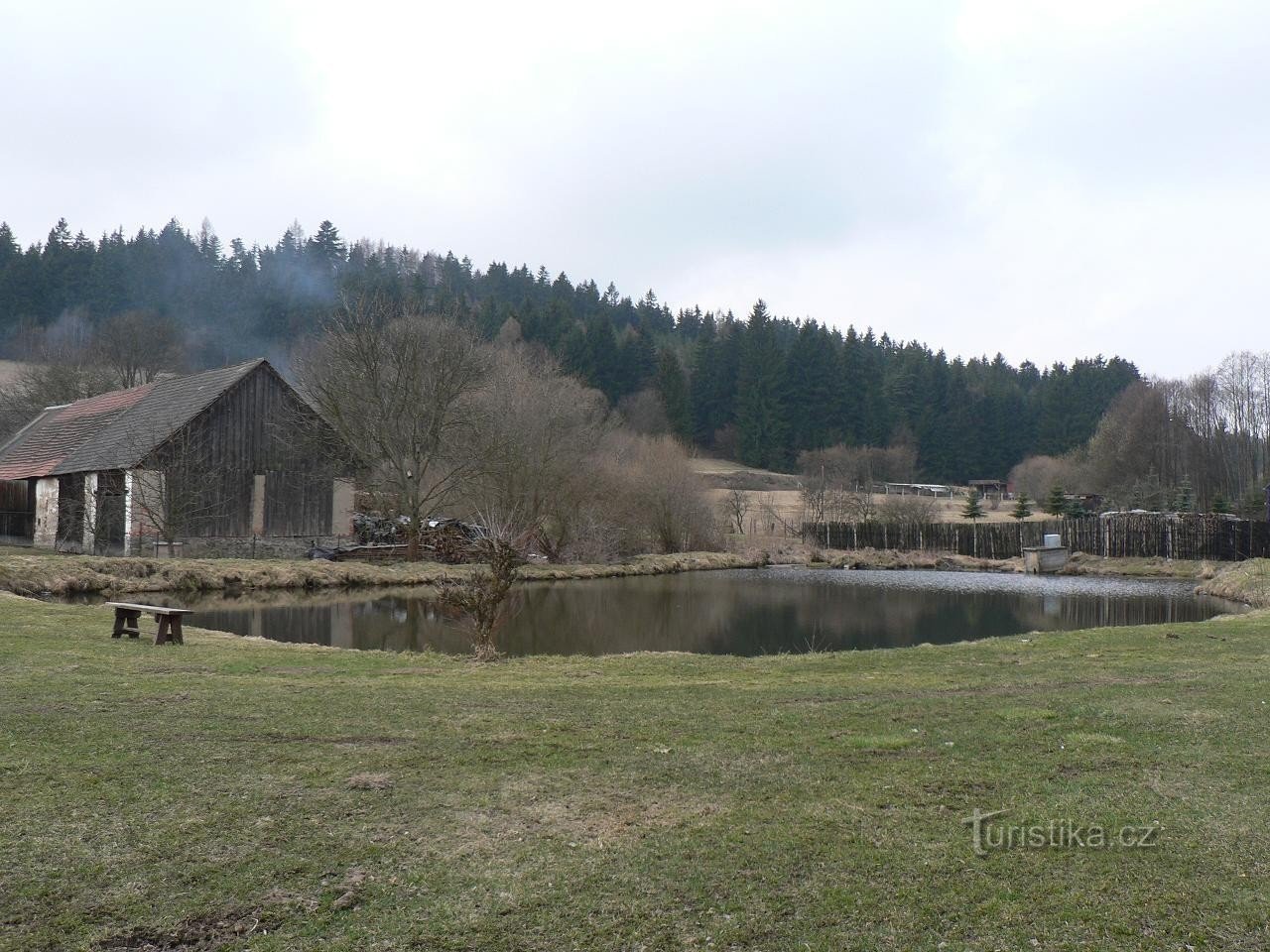 Čihan, a pond in the village