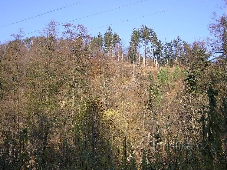 Čížovice: Heuvel - uitzicht vanaf Stráže