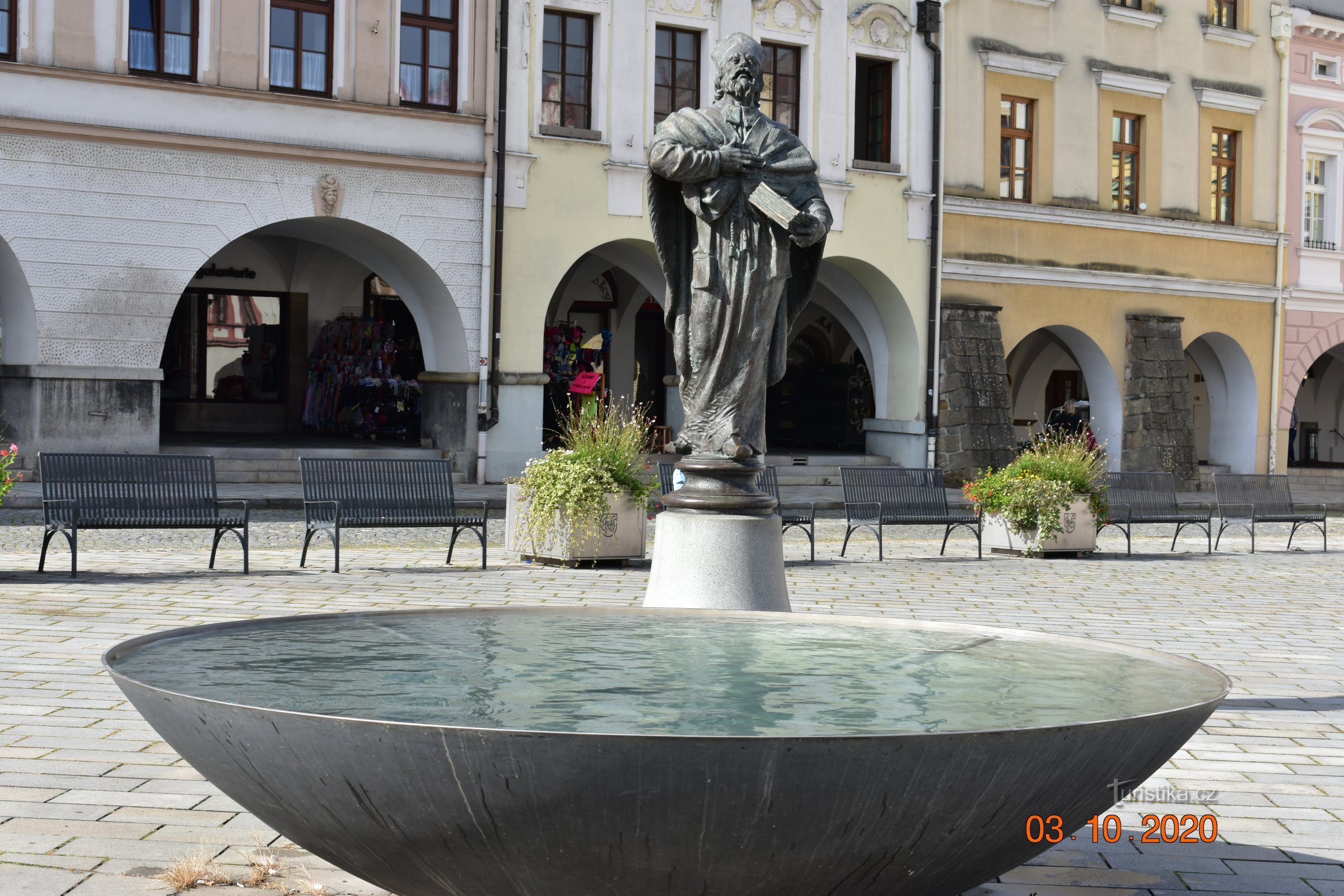 Plads Masaryk-pladsen i Nové Jičín